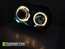 Carica l&#39;immagine nel visualizzatore di Gallery, Fari Anteriori ANGEL EYES BLUE per VW GOLF MK4 09.97-09.03