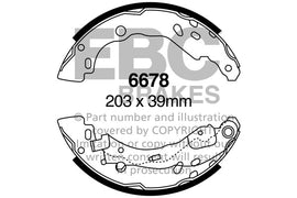 Ganascia Freno EBC Posteriore DS DS3 1.2 Cv 82 dal 2015 al 2019 Pinza  Diametro disco 203mm