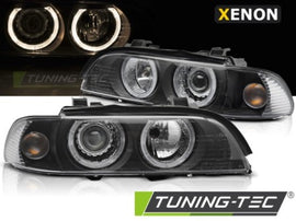 Fari Anteriori XENON ANGEL EYES Neri per BMW Serie 5 E39 LCI 00-03