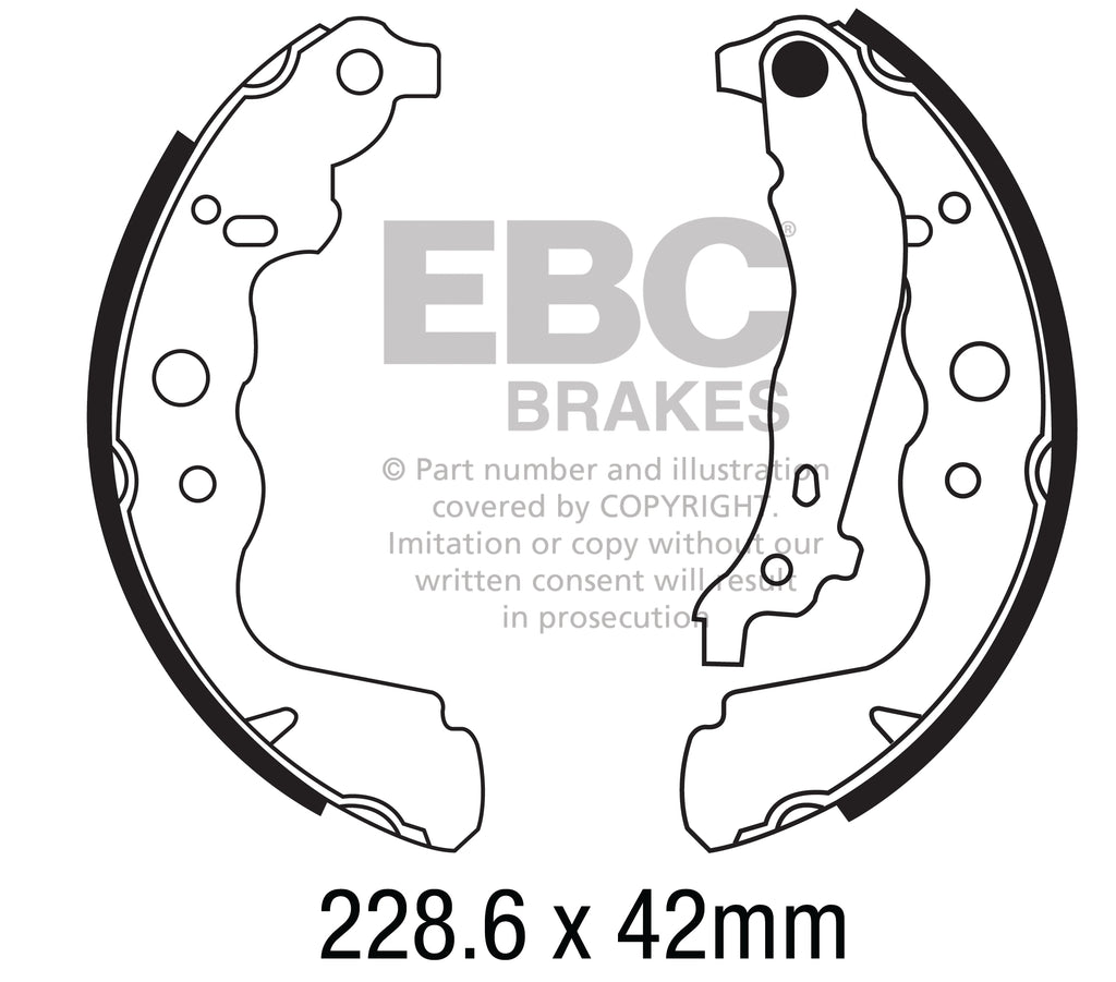 Ganascia Freno EBC Posteriore DACIA Dokker 1.2 Turbo Cv  dal 2012 al 2021 Pinza  Diametro disco 229mm