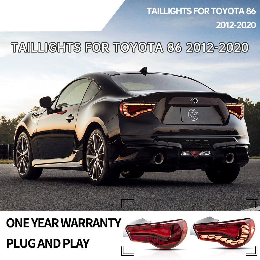 VLAND Fari Posteriori a Led Toyota 86/Subaru BRZ/Scion FR-S 2012-2020  Nuova Versione Rossa