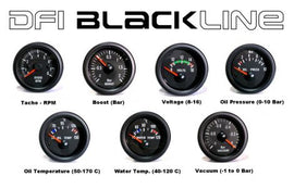 DFI Blackline Universal Manometro da 52mm- Pressione Olio (Bar)