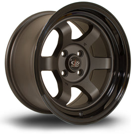 Cerchio in Lega Rota Grid Max 15x8 4x100 ET0 Flat Gunmetal Glossy Lip