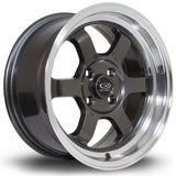 Cerchio in Lega Rota Grid V 15x7 4x108 ET20 Gunmetal Polished Lip