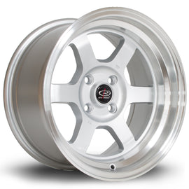 Cerchio in Lega Rota Grid V 15x8 4x100 ET0 Silver Polished Lip