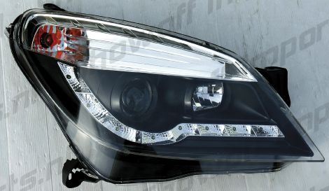 Opel Astra H 04+ Fari Anteriori R8 Style a LED Neri V1