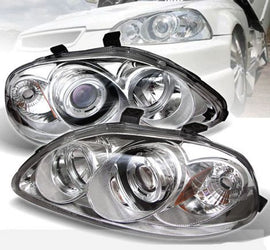 Honda Civic EK EJ 99-00 Fari Anteriori Angel Eye Chrome Sonar