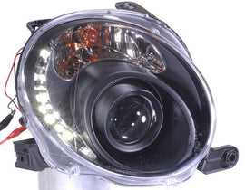 Fiat 500 07+ Fari Anteriori Neri