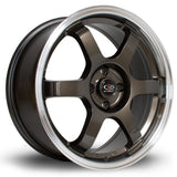 Cerchio in Lega Rota Grid 17x7.5 4x100 ET45 Gunmetal Polished Lip