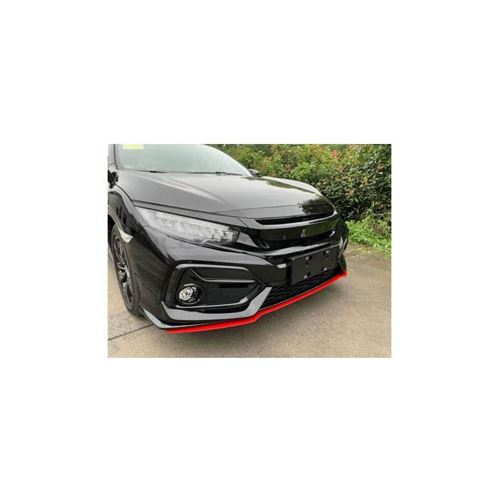 Lip Paraurti Anteriore Rosso in Plastica ABS Honda Civic FC FK