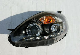 Fiat Grande Punto 05-07 Fari Anteriori R8 Style a LED Neri V2