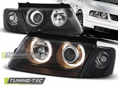 Fari Anteriori ANGEL EYES Neri per VW PASSAT B5 3B 11.96-08.00