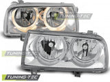 Fari Anteriori ANGEL EYES CHROME per VW VENTO 01.92-08.98