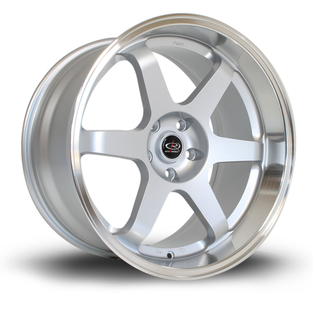 Cerchio in Lega Rota Grid 19x10.5 5x114.3 ET20 Silver Polished Lip