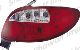 Peugeot 206 2/4D Fanali Posteriori Rossi/Trasparenti