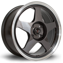 Cerchio in Lega Rota Slipstream 17x7.5 4x100 ET45 Gunmetal Polished Lip