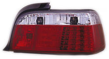 Carica l&#39;immagine nel visualizzatore di Gallery, BMW Serie 3 E36 2D Fanali Posteriori a LED Rossi/Trasparenti V1