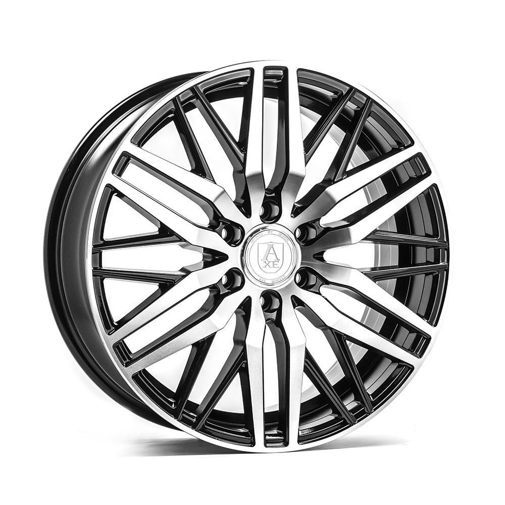 Cerchio in Lega AXE EX30T 20x8.5 ET45 6x130 GLOSS BLACK & POLISHED