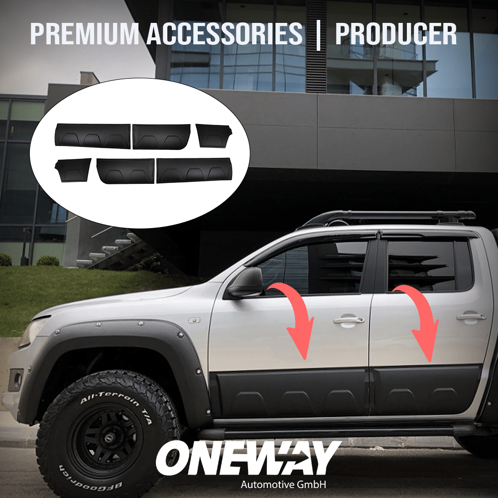 VW Volkswagen Amarok MK1-MK1 Facelift 2010-2022 Rivestimento Sportelli Laterali