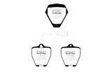 Pastiglie Freni EBC Ultimax Anteriore AUDI A8 D2/4D 2.5 TD Cv  dal 1997 al 1998 Pinza Girling/TRW Diametro disco 314mm