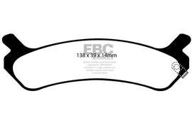 Pastiglie Freni EBC Ultimax Posteriore HYUNDAI Sonata 2.0 Cv  dal 1992 al 1996 Pinza  Diametro disco 0mm