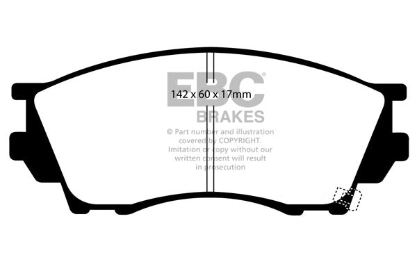 Pastiglie Freni EBC Ultimax Anteriore MAZDA Xedos 9 2.3 Supercharged Cv  dal 1998 al 2002 Pinza  Diametro disco 274mm