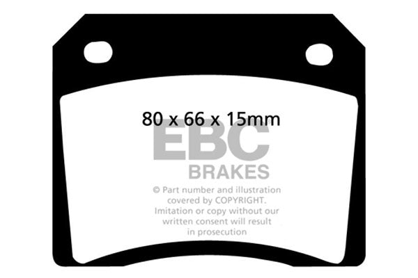 Pastiglie Freni EBC Ultimax Anteriore FIAT 1300 1.3 Cv  dal 1961 al 1967 Pinza Girling/TRW Diametro disco 0mm