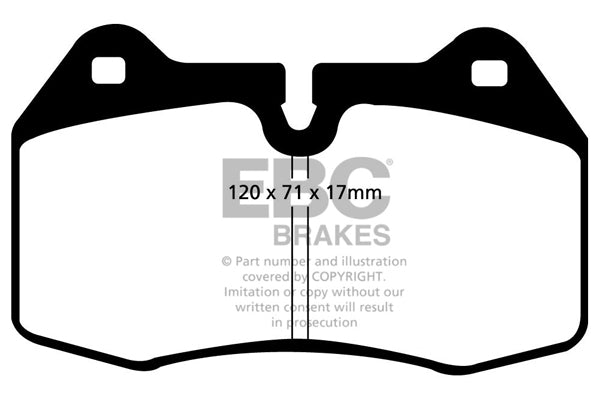 Pastiglie Freni EBC Ultimax Anteriore BMW Serie 7 (E38) 725 2.5 TD Cv  dal 1996 al 2002 Pinza Brembo Diametro disco 316mm