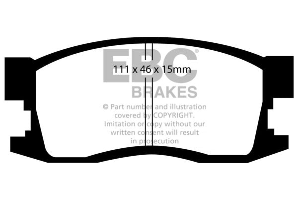 Pastiglie Freni EBC Ultimax Anteriore HONDA Civic Shuttle AN 1.5 Cv  dal 1985 al 1987 Pinza  Diametro disco 231mm