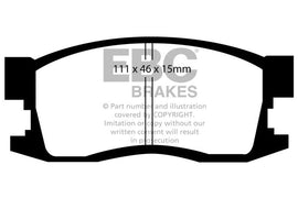 Pastiglie Freni EBC Ultimax Anteriore HONDA Civic Shuttle AN 1.5 Cv  dal 1985 al 1987 Pinza  Diametro disco 231mm