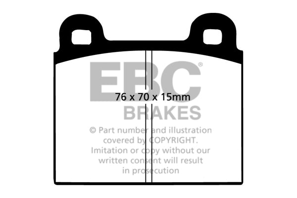 Pastiglie Freni EBC Ultimax Posteriore MERCEDES-BENZ 600 Pullman (W100) 6.3 Cv  dal 1963 al 1981 Pinza ATE Diametro disco 0mm