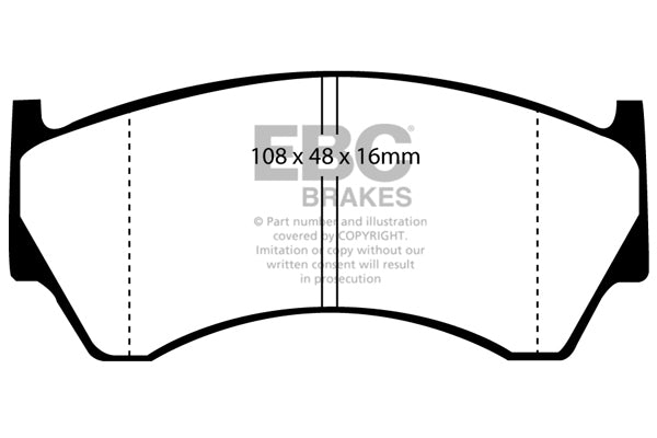 Pastiglie Freni EBC Ultimax Anteriore NISSAN Almera 1.4 Cv  dal 1995 al 1998 Pinza Akebono Diametro disco 232mm