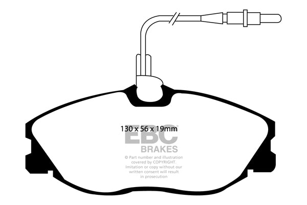 Pastiglie Freni EBC Ultimax Anteriore PEUGEOT 306 2.0 GTi-6 Cv  dal 1996 al 1997 Pinza Girling/TRW Diametro disco 283mm