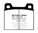 Pastiglie Freni EBC Ultimax Anteriore AUDI 100 1.6 Cv  dal 1968 al 1974 Pinza ATE Diametro disco 279mm