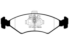 Load image into Gallery viewer, Pastiglie Freni EBC Ultimax Anteriore MAZDA 121 0,0590277777777778 Cv  dal 1996 al 2000 Pinza ATE Diametro disco 240mm