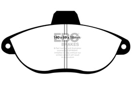 Pastiglie Freni EBC Ultimax Anteriore CITROEN Evasion 1.8 Cv  dal 1996 al 2000 Pinza Bendix Diametro disco 257mm