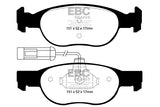 Pastiglie Freni EBC Ultimax Anteriore ALFA ROMEO 145 1.4 Cv  dal 1996 al 1997 Pinza ATE Diametro disco 257mm