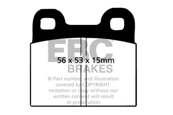 Pastiglie Freni EBC Ultimax Posteriore PORSCHE 911 2.0 Cv  dal 1964 al 1969 Pinza ATE Diametro disco 290mm