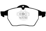 Pastiglie Freni EBC Ultimax Anteriore OPEL Calibra 2.0 Turbo Cv  dal 1995 al 1997 Pinza ATE Diametro disco 288mm