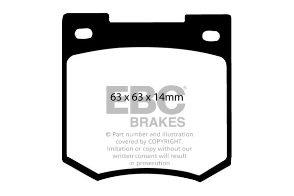 Pastiglie Freni EBC Ultimax Anteriore FORD Capri (Mk1) 1.3 Cv  dal 1969 al 1975 Pinza Girling/TRW Diametro disco 241mm