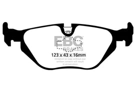 Pastiglie Freni EBC Ultimax Posteriore BMW Serie 3 (E36) 316 1.6 Cv  dal 1991 al 2000 Pinza ATE Diametro disco 280mm
