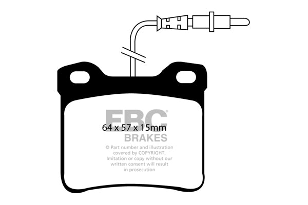 Pastiglie Freni EBC Ultimax Posteriore MERCEDES-BENZ Classe V V200  Cv  dal 1996 al 2002 Pinza  Diametro disco 280mm