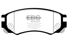 Pastiglie Freni EBC Ultimax Anteriore NISSAN Sunny N14 2.0 GTi Cv  dal 1992 al 1995 Pinza  Diametro disco 256mm