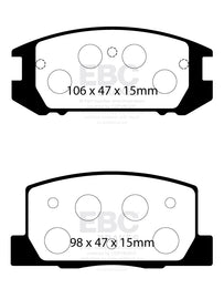 Pastiglie Freni EBC Ultimax Posteriore TOYOTA MR2 (Mk2) 2.0 Turbo Cv  dal 1990 al 1992 Pinza  Diametro disco 263mm