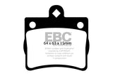 Pastiglie Freni EBC Ultimax Posteriore MERCEDES-BENZ Classe C (W202) C180  Cv  dal 1996 al 2000 Pinza  Diametro disco 258mm