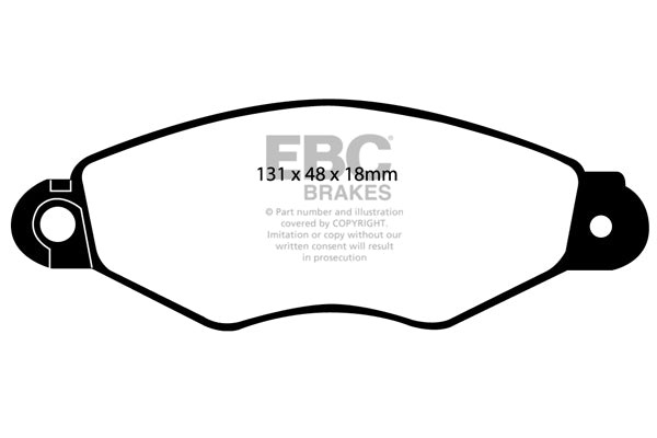 Pastiglie Freni EBC Ultimax Anteriore CITROEN Xsara 1.4 Cv  dal 1997 al 2000 Pinza Bosch Diametro disco 247mm