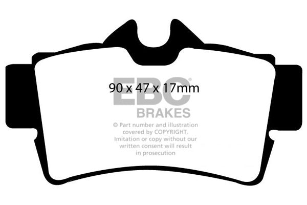 Pastiglie Freni EBC Ultimax Posteriore FORD Mustang (4th Generation) 3.8 Cv  dal 1994 al 1998 Pinza  Diametro disco 267mm