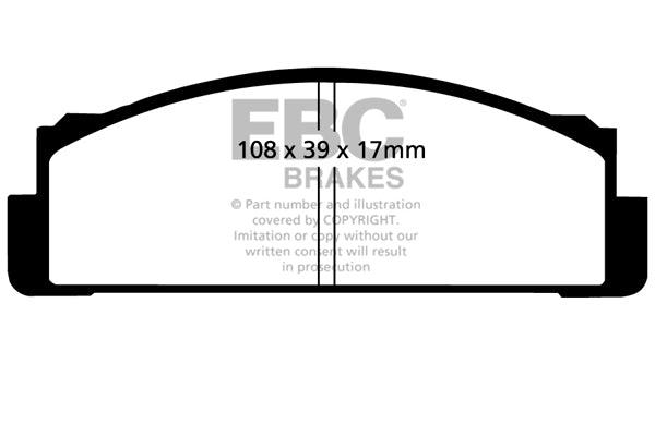 Pastiglie Freni EBC Ultimax Anteriore ABARTH A112 1 Cv 58 dal 1971 al 1976 Pinza Bendix Diametro disco 228mm