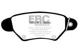 Pastiglie Freni EBC Ultimax Posteriore OPEL Astra (G) 1.4 Cv  dal 1998 al 2005 Pinza Bosch Diametro disco 240mm