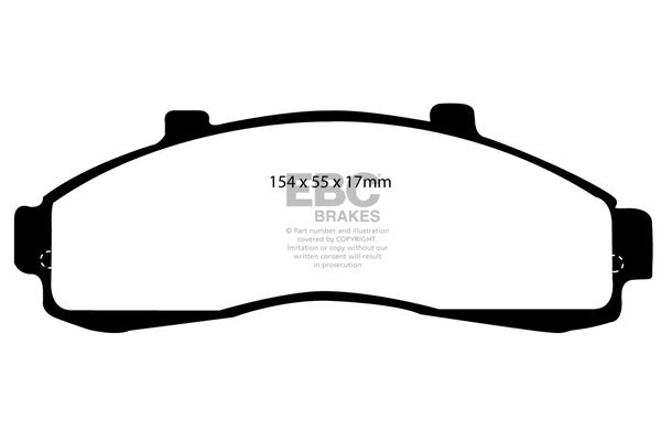 Pastiglie Freni EBC Ultimax Anteriore FORD Explorer (UK) 4.0 Cv  dal 1997 al 2001 Pinza  Diametro disco 285mm